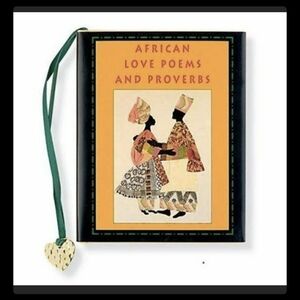 3/$15 African 24k Gold Love Poems Proverbs  Hardcover mini book